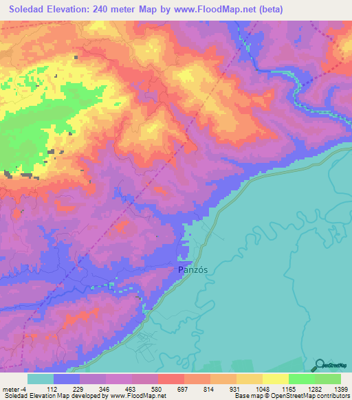 Soledad,Guatemala Elevation Map