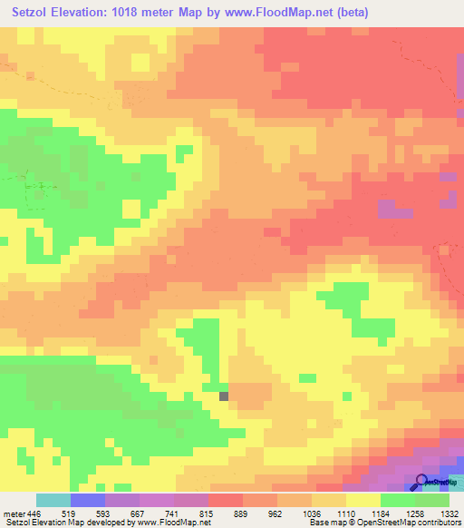 Setzol,Guatemala Elevation Map