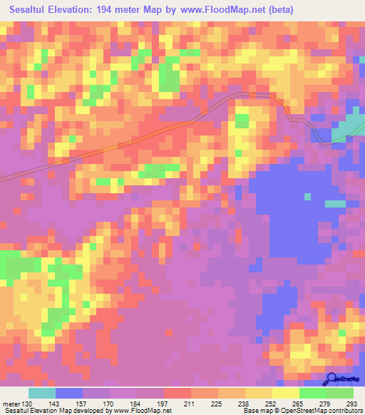 Sesaltul,Guatemala Elevation Map