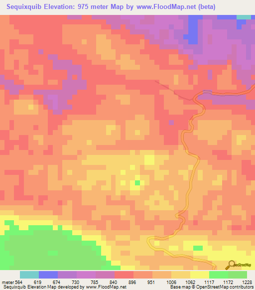 Sequixquib,Guatemala Elevation Map