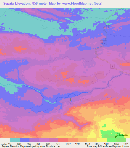 Sepata,Guatemala Elevation Map