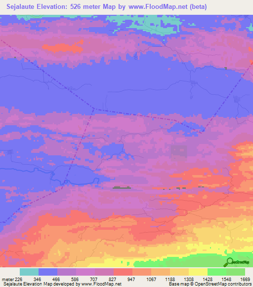 Sejalaute,Guatemala Elevation Map