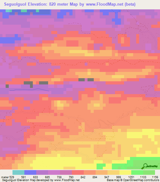 Seguolguol,Guatemala Elevation Map