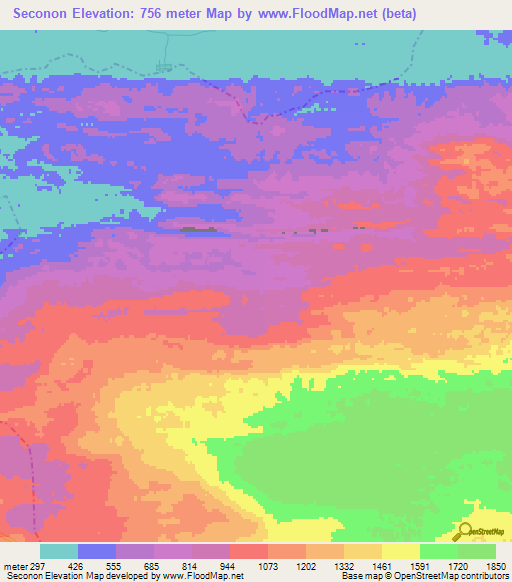 Seconon,Guatemala Elevation Map