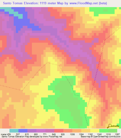 Santo Tomas,Guatemala Elevation Map