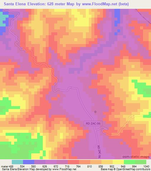 Santa Elena,Guatemala Elevation Map