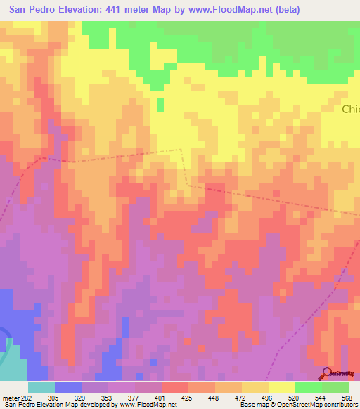 San Pedro,Guatemala Elevation Map