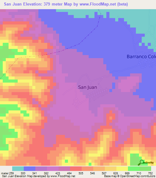 San Juan,Guatemala Elevation Map