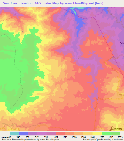 Elevation of San Jose,Guatemala Elevation Map, Topography, Contour