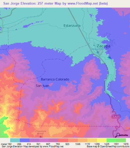 San Jorge,Guatemala Elevation Map