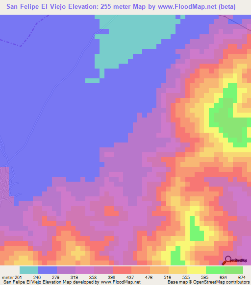 San Felipe El Viejo,Guatemala Elevation Map