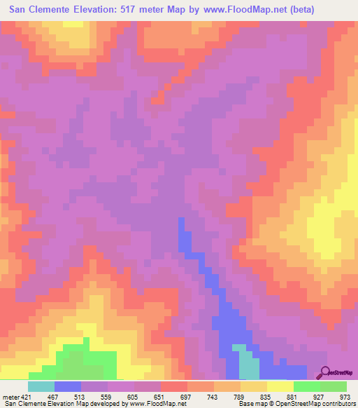 San Clemente,Guatemala Elevation Map