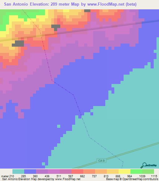 San Antonio,Guatemala Elevation Map