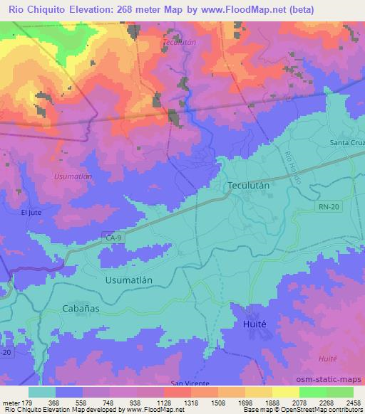 Rio Chiquito,Guatemala Elevation Map