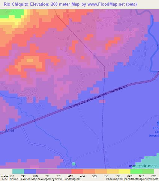 Rio Chiquito,Guatemala Elevation Map