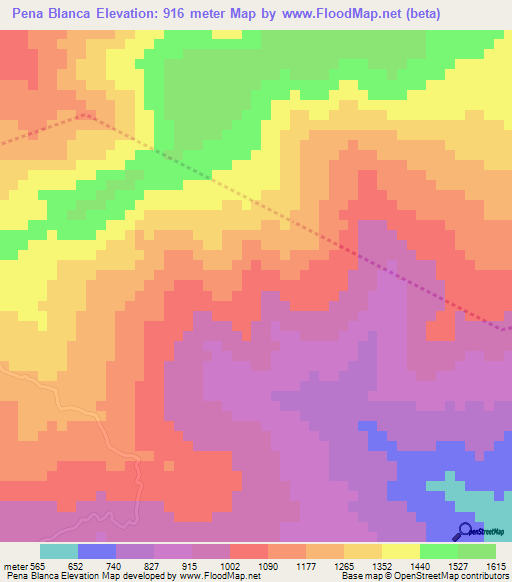 Pena Blanca,Guatemala Elevation Map