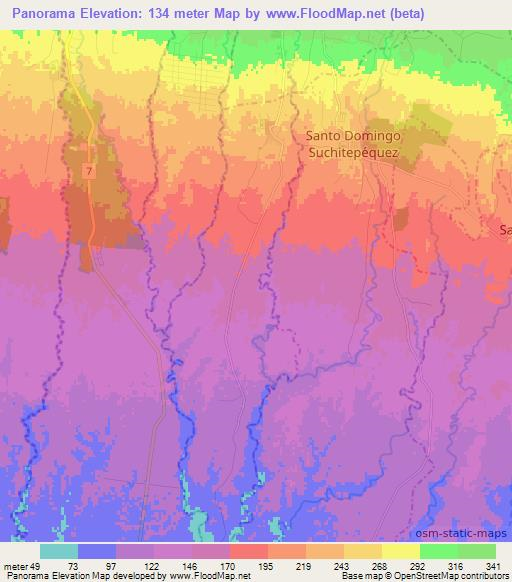 Panorama,Guatemala Elevation Map