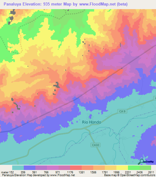 Panaluya,Guatemala Elevation Map