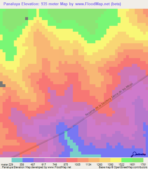 Panaluya,Guatemala Elevation Map