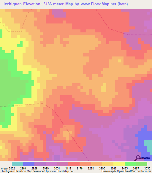 Ixchiguan,Guatemala Elevation Map