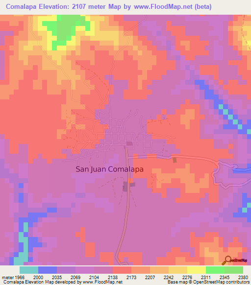 Comalapa,Guatemala Elevation Map