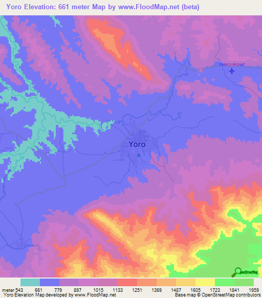 Yoro,Honduras Elevation Map