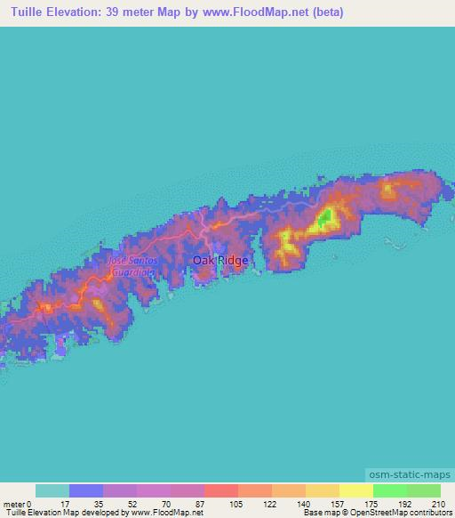 Tuille,Honduras Elevation Map