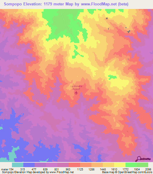 Elevation of Sompopo,Honduras Elevation Map, Topography, Contour