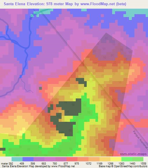 Santa Elena,Honduras Elevation Map