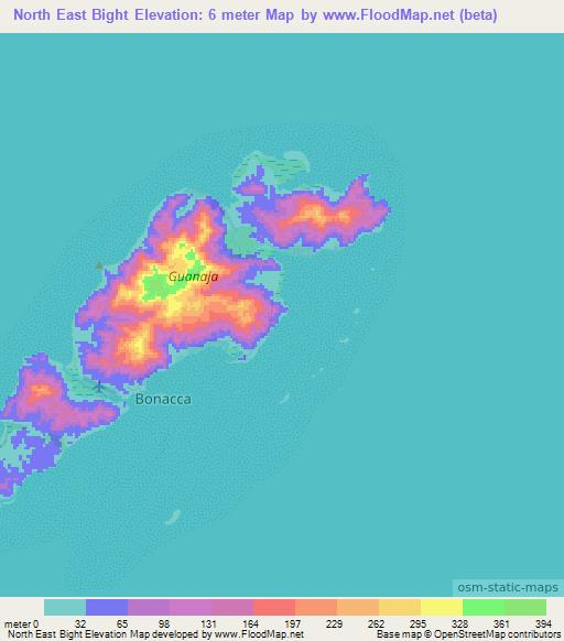 North East Bight,Honduras Elevation Map