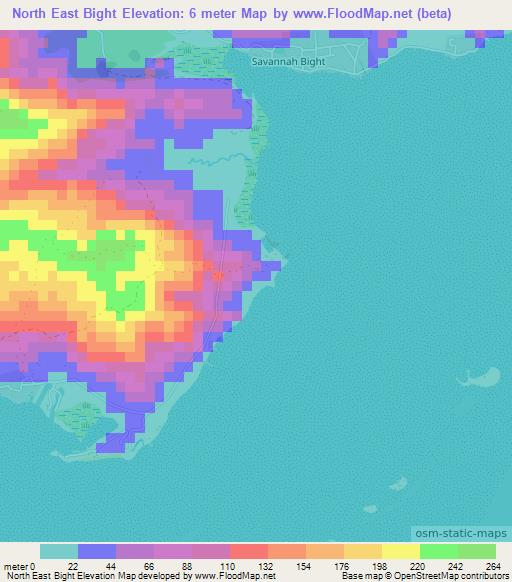 North East Bight,Honduras Elevation Map