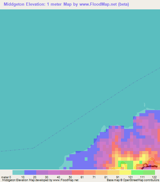 Middgeton,Honduras Elevation Map