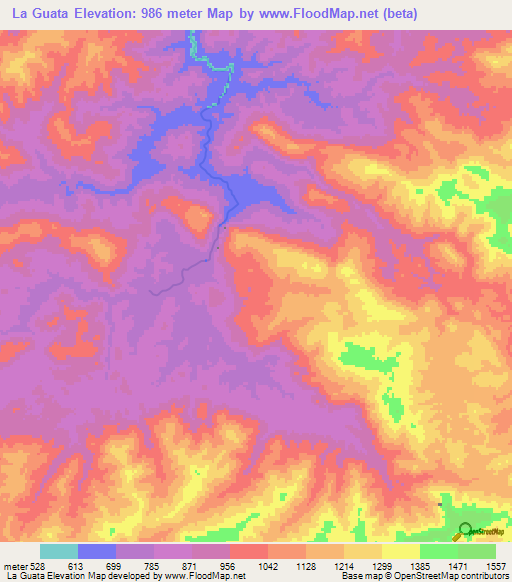 Elevation of La Guata,Honduras Elevation Map, Topography, Contour