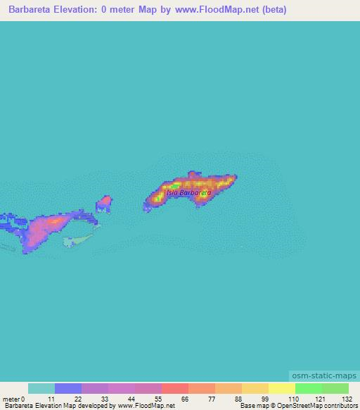 Barbareta,Honduras Elevation Map