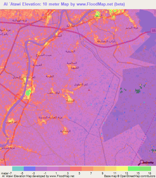 Elevation of Al `Atawi,Egypt Elevation Map, Topography, Contour