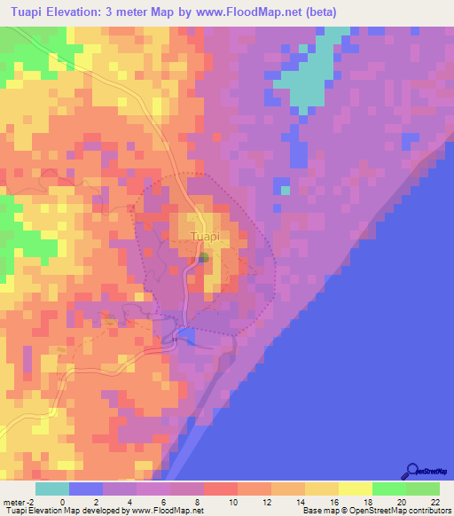 Tuapi,Nicaragua Elevation Map