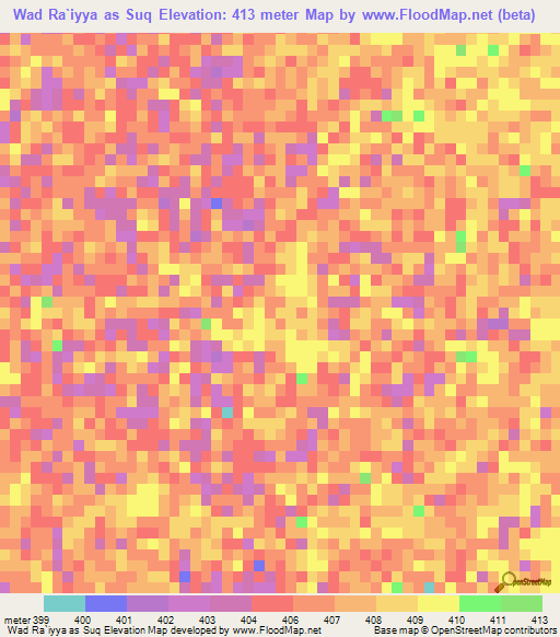 Wad Ra`iyya as Suq,Sudan Elevation Map