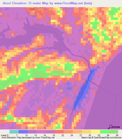 Elevation of Anori,Brazil Elevation Map, Topography, Contour