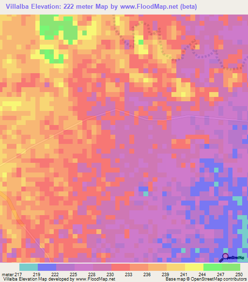 Villalba,Colombia Elevation Map