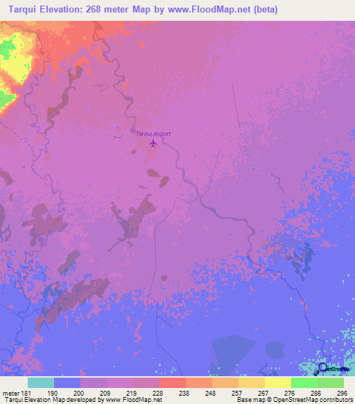 Tarqui,Colombia Elevation Map