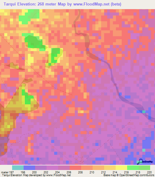 Tarqui,Colombia Elevation Map