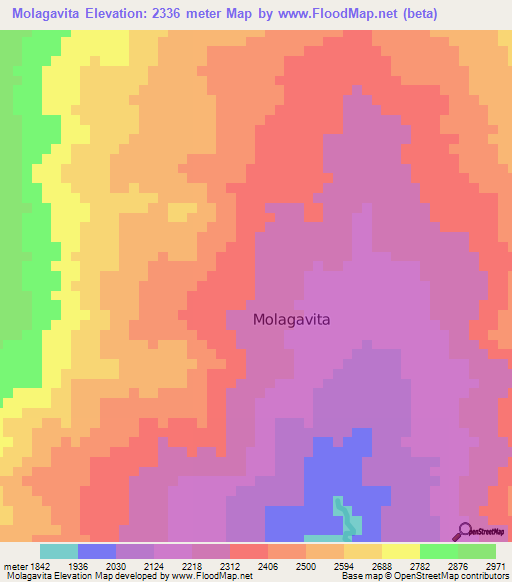 Molagavita,Colombia Elevation Map