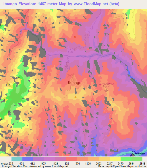 Elevation of Ituango,Colombia Elevation Map, Topography, Contour