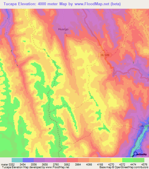 Tucapa,Peru Elevation Map