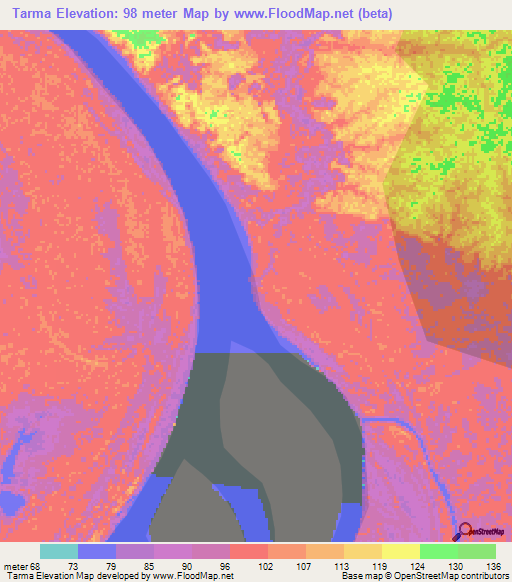 Tarma,Peru Elevation Map