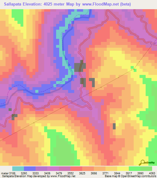 Sallapata,Peru Elevation Map