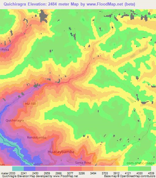 Quichiragra,Peru Elevation Map