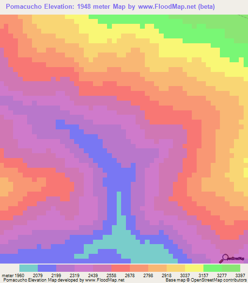 Pomacucho,Peru Elevation Map