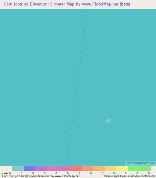 Carti Icotupo,Panama Elevation Map