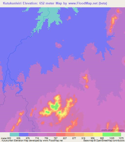 Kutukunleiri,Sudan Elevation Map